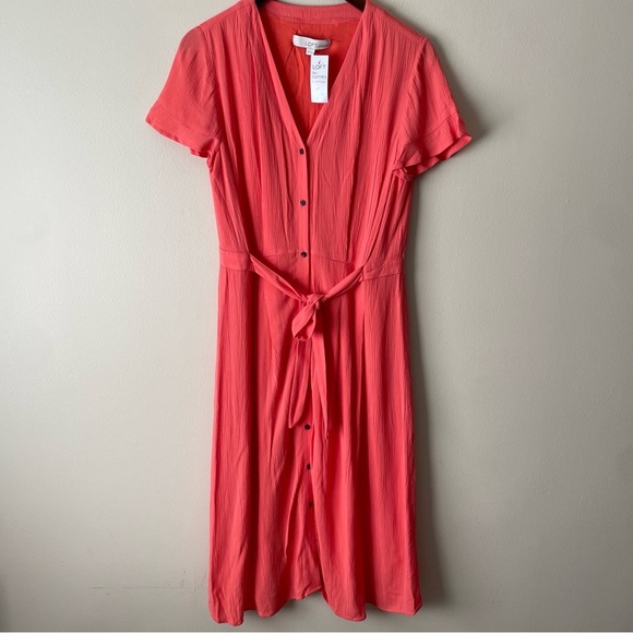 LOFT Dresses & Skirts - NWT LOFT Petite Vneck Midi Shirtdress Easter Spring Cottagecore